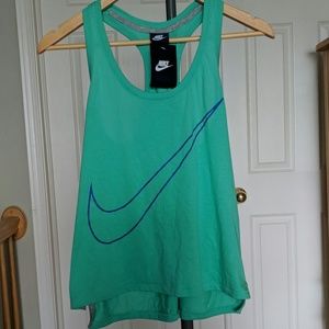 Nike Swoosh Racerback Teal Tank (NEW)